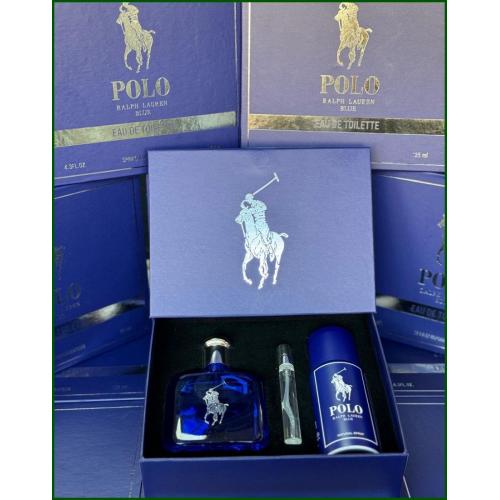 POLO Ralph Lauren Blue 125 ml Edt Erkek Parfüm & Deodorant 150 ml & Dekant 10 ml çanta boy ÖZEL GİFT SET