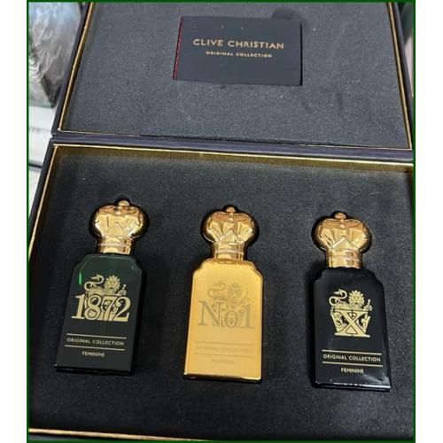 CLIVE CHRISTIAN 3 X 10 ML FEMİNİNE EXTRAİT DE PARFUM BAYAN  İTHAL TRAVEL SET