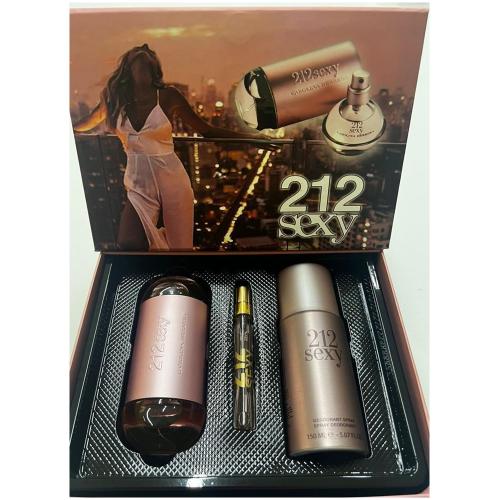 Carolina Herrera 212 SEXY Women Edp 100 ml Kadın Parfüm & Deodorant 150 ml & Dekant 10 ml çanta boy ÖZEL GİFT SET Carolina Herrera 212 SEXY Women Edp 100 ml Kadın Parfüm & Deodorant 150 ml & Dekant 10 ml çanta boy ÖZEL GİFT SET