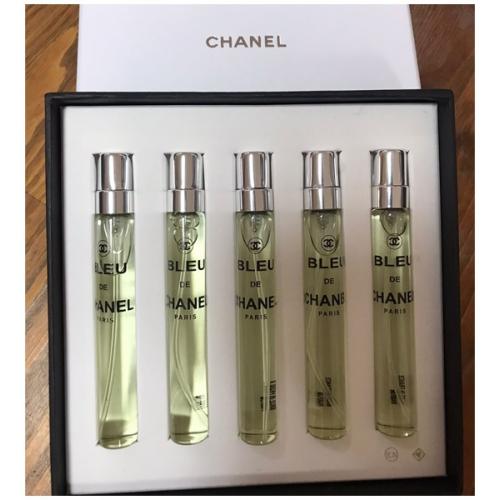CHANEL BLUE DE MEN ÇANTA SETİ  ( 5 x 7,5 ML ) Extrait Erkek Decant Parfüm