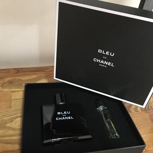 Chanel Blue De Chanel SET 100 ml Edp Erkek parfüm & 1x20 ml Decant çanta boy parfüm